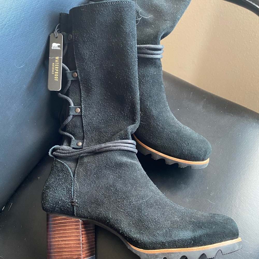 Sorel black Suede tall boot 8